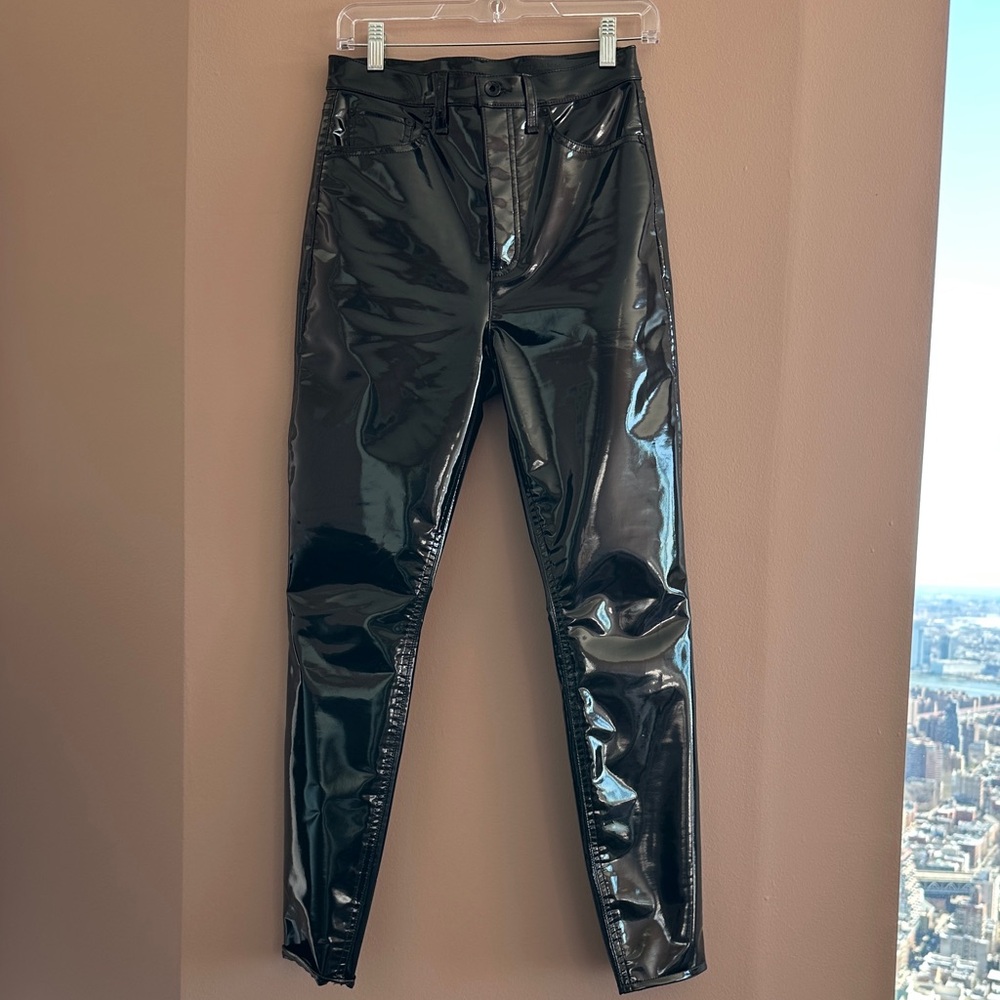 rag & bone Black Patent Leather pants